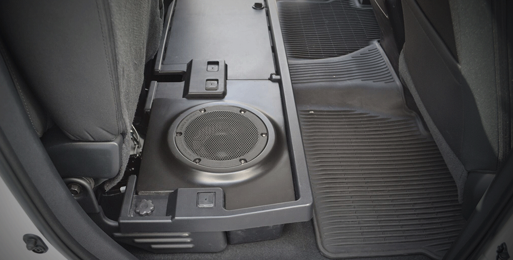 Toyota tundra double hot sale cab subwoofer box