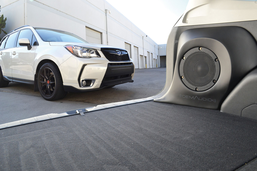 subaru forester under seat subwoofer